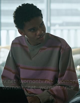 Devon's khaki and pink striped sweatshirt on Chucky