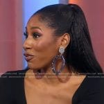 Diarra Kilpatrick’s hoop resin earrings on Good Morning America