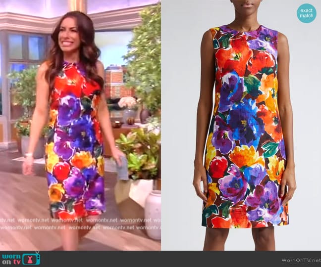 Dolce & Gabbana Abstract Floral Shift Dress worn by Alyssa Farah Griffin on The View