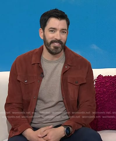 Drew Scott’s brown suede jacket  on Today