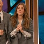 Drew’s gray double breasted blazer on The Drew Barrymore Show