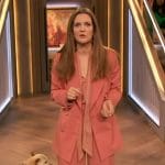 Drew's pink blazer and blouse on The Drew Barrymore Show