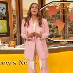 Drew’s pink blazer and pants on The Drew Barrymore Show