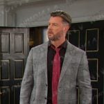 EJ’s grey plaid suit on Days of our Lives