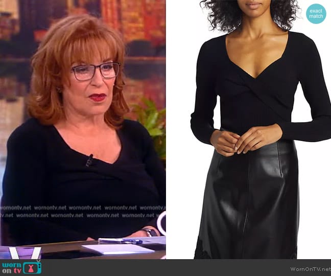 Elie Tahari Twisted Rib-Knit Sweater worn by Joy Behar on The View