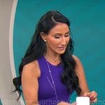 Elizabeth Werner’s purple dress on CBS Mornings