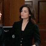 Elizabeth’s black blazer with gold buttons on General Hospital