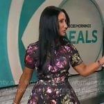 Elizabeth Werner’s dark floral dress on CBS Mornings
