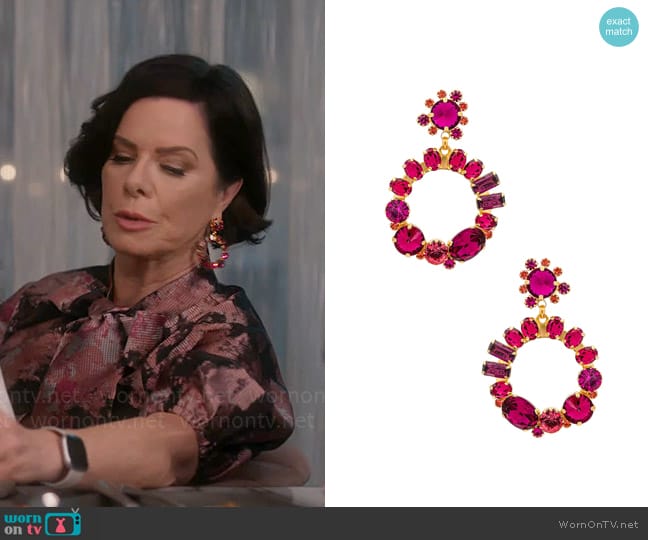 Elizabeth Cole Lylia Earrings worn by Margaret Wright (Marcia Gay Harden) on So Help Me Todd