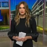 Ellison Barber's black bell sleeve dress on NBC News Daily