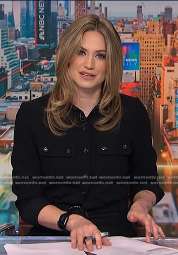 Ellison Barber’s black belted jumpsuit on NBC News Daily