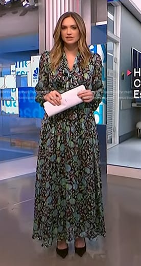 Ellison Barber’s floral maxi dress on NBC News Daily