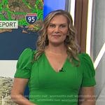 Emily West’s green puff sleeve dress on Today