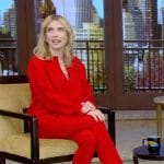 Emma Roberts’s red sandals on Live with Kelly and Mark