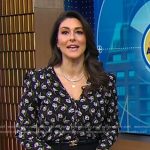 Erielle’s black floral blouse on Good Morning America