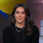 Erielle’s black knit striped sweater on Good Morning America