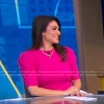 Erielle's pink puff sleeve sweater on Good Morning America
