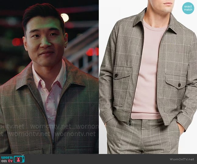 Express Plaid Flannel Chore Jacket worn by Nicholas (Joel Kim Booster) on Loot