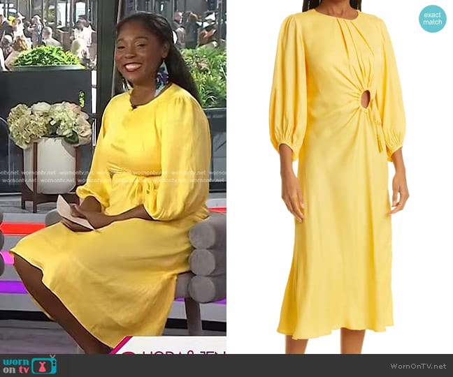 WornOnTV: Dayvee Sutton’s yellow tie waist dress on Today | Clothes and ...