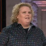 Fortune Feimster’s black martini print shirt on The Kelly Clarkson Show