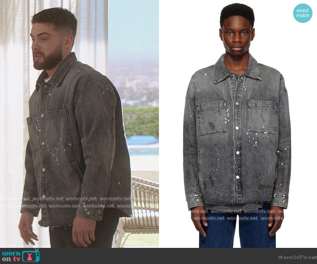 Frame Raw Edge Denim Jacket worn by Cody Christian (Cody Christian) on All American