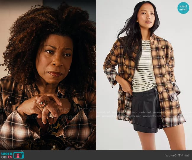 Free People Taylor Military Jacket worn by Viola Marsette (Lorraine Toussaint) on The Equalizer