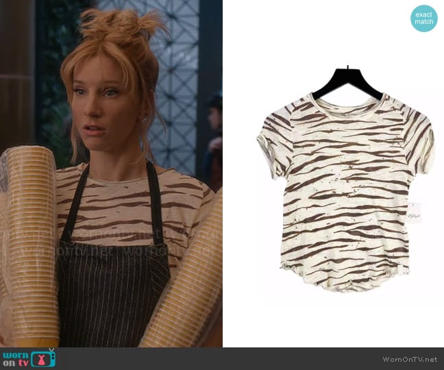 Free People Tiger Stripes Tee worn by Judy Maxon (Heather Morris) on So Help Me Todd