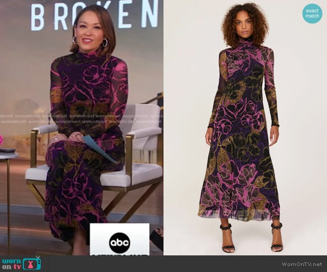 Fuzzi Abito Lungo Dress worn by Eva Pilgrim on Good Morning America