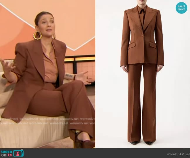 Gabriela Hearst Leiva Blazer in Wool worn by Drew Barrymore on The Drew Barrymore Show