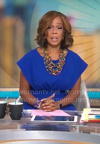 Gayle King's blue dress on CBS Mornings