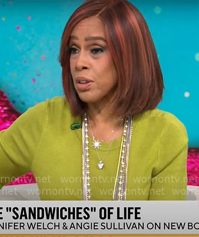 Gayle King’s green sweater dress on CBS Mornings