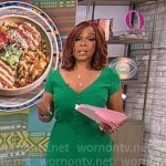 Gayle’s green button front dress on CBS Mornings