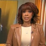 Gayle King’s leather blazer on CBS Mornings