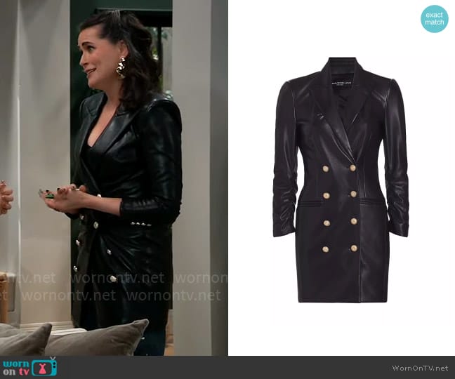 Generation Love Nala Faux Leather Blazer Dress worn by Lois Cerullo (Rena Sofer) on General Hospital