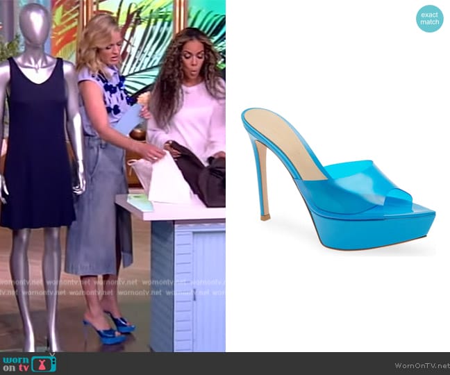 Gianvito Rossi Betty Platform Sandal worn by Sara Haines on The View