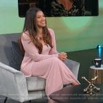 Gina Rodriguez's pink sandals on Access Hollywood
