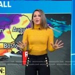 Ginger’s black pants with gold buttons on Good Morning America