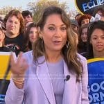 Ginger’s lilac top and blazer on Good Morning America