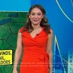 Ginger’s red double breasted dress on Good Morning America