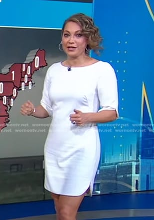 Ginger's white mini dress on Good Morning America