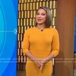 Ginger’s yellow knit midi dress on Good Morning America