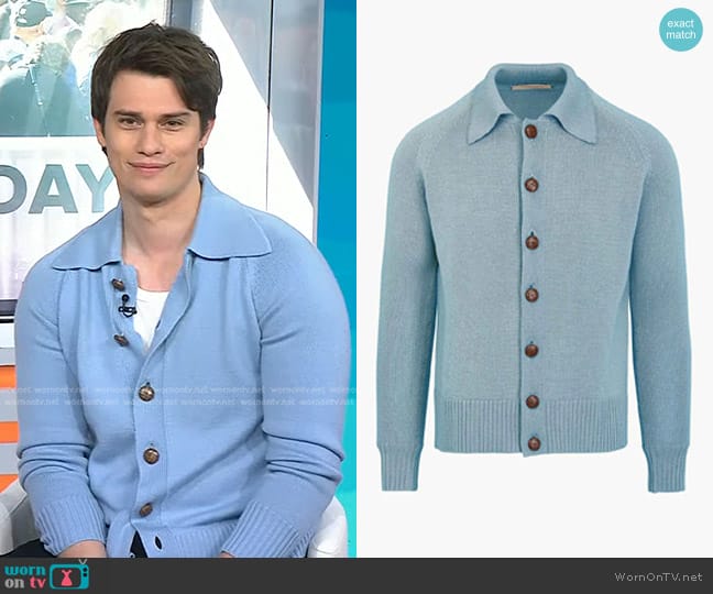 Giuliva Heritage Nino Cardigan in Virgin Wool worn by Nicholas Galitzine on Today