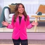 Gretta’s pink velvet blazer on The View