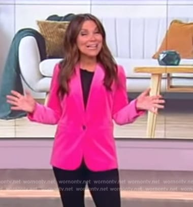 Gretta’s pink velvet blazer on The View