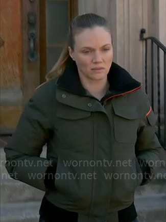 Hailey's olive green jacket on Chicago PD