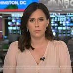 Hallie Jackson’s pink v-neck blouse on Today