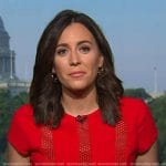 Hallie Jackson’s red lace inset dress on Today