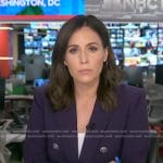 Hallie Jackson’s purple double breasted blazer on Today