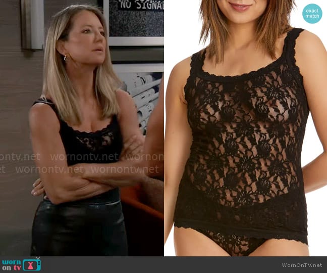 Hanky Panky Lace Camisole in Black worn by Nina Reeves (Cynthia Watros) on General Hospital