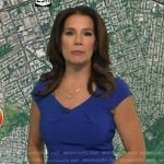 Heather’s blue cap sleeve sheath dress on Good Morning America